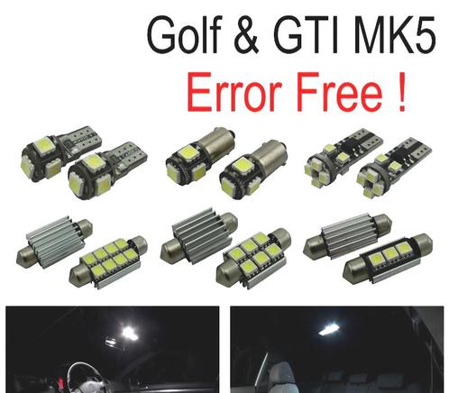 KIT 13 AMPOULES LED INTÉRIEUR POUR VOLKSWAGEN VW GTI GOLF 5, Auto-onderdelen, Verlichting, Verzenden