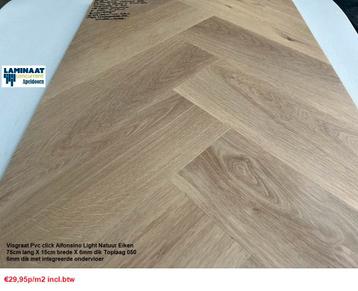 Visgraat Pvc Click 10 X Kleur 6mm met integreerde ondervloer beschikbaar voor biedingen