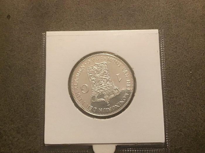 Nederland. Medal 2015 Restike, 1 gulden 1940 Wilhelmina in, Postzegels en Munten, Munten | Nederland