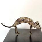 Caméléon en bronze, art traditionnel africain - sculptuur -, Antiquités & Art