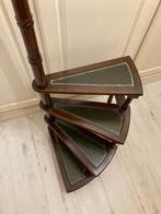 Marches - bois, cuir - Ancienne échelle de bibliothèque