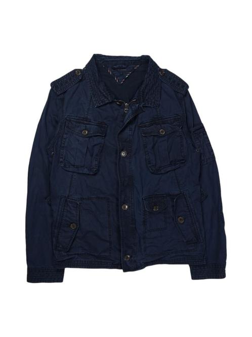 Vintage Tommy Hilfiger blauw Cargo jas maat L, Vêtements | Hommes, Vestes | Hiver, Enlèvement ou Envoi