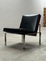 Fauteuil - Verchroomde stalen buis, Leder