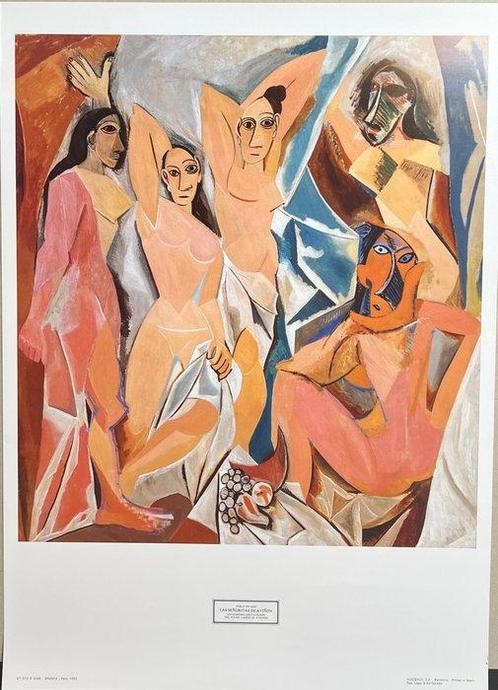 Pablo Picasso (after) - Las señoritas de Aviñon - Jaren 1980, Antiek en Kunst, Curiosa en Brocante