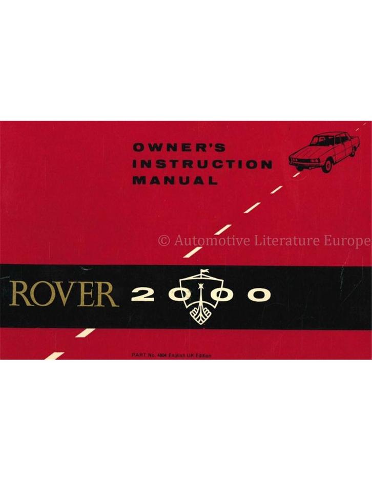 1967 ROVER 2000 INSTRUCTIEBOEKJE ENGELS, Auto diversen, Handleidingen en Instructieboekjes