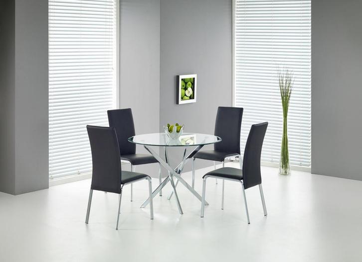 RAYMOND Eettafel Glas Zilver 100x100 | Retour Deal | 40%..., Huis en Inrichting, Tafels | Eettafels, 50 tot 100 cm, 100 tot 150 cm