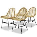 vidaXL Chaise de salle à manger 4 pcs Rotin naturel