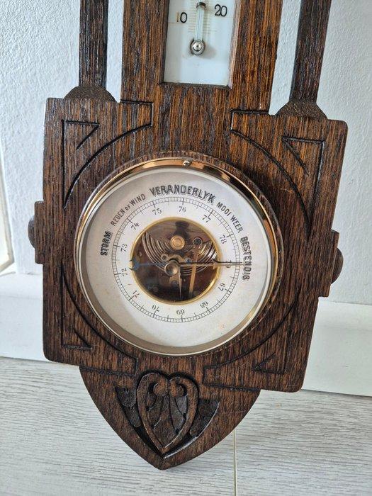 Aneroid barometer - Hout, Antiek en Kunst, Curiosa en Brocante