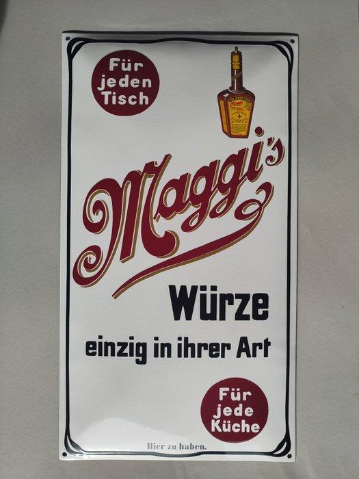Maggi - Emaille bord - Emaille, Antiek en Kunst, Antiek | Wandborden en Tegels