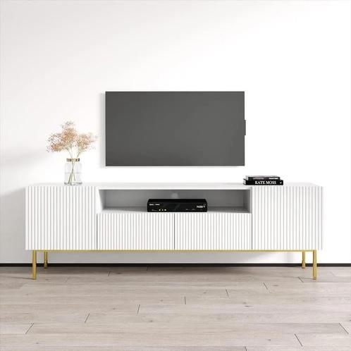 Tv-meubel Modern design 190x45,5x60,5 cm Wit, Autos : Divers, Outils de voiture, Envoi