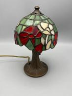 Tiffany tafellamp met bloemenmotief - Lamp - Glas, Metaal