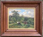 Clement Quinton (1851-1921) - Frans landschap met koeien