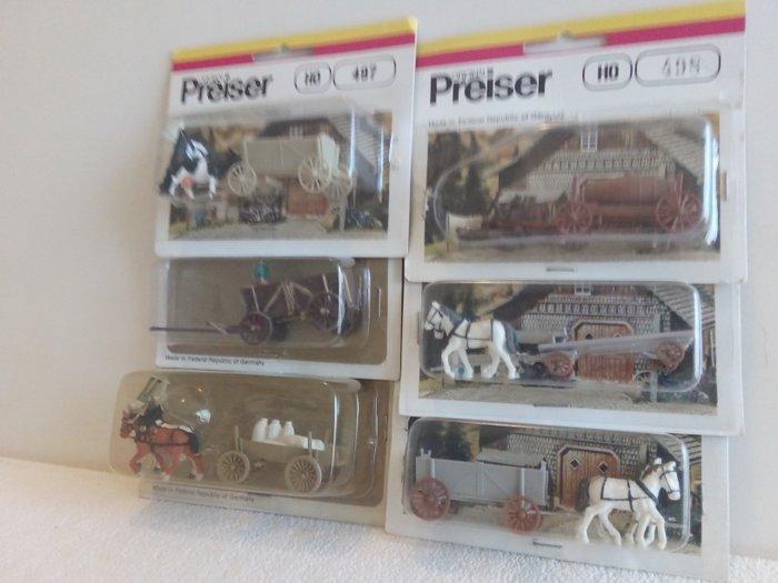 Preiser H0 - Modeltreinlandschap (6) - Diverse Laadkarren, Hobby en Vrije tijd, Modeltreinen | H0