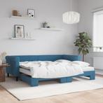 vidaXL Slaapbank onderschuifbed en matrassen 90x200 cm, Huis en Inrichting, Verzenden, Nieuw