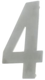 Huisnummer 4 130 mm rvs, Nieuw, Overige materialen, Klink of Kruk