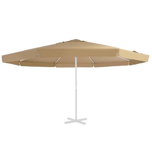 vidaXL Vervangingsdoek voor parasol 500 cm taupe, Jardin & Terrasse, Parasols, Envoi