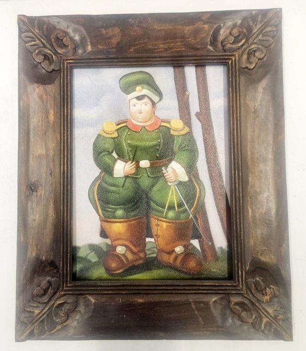 Scuola europea (XX), da Botero - Il capitano, Antiek en Kunst, Kunst | Schilderijen | Klassiek