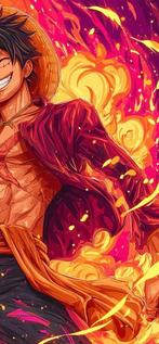 Canvas Fit - Alberto Ricardo - Luffy: Sonrisa en Llamas”, Nieuw