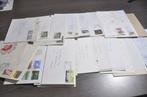 Wereld - Partij met 100-den Covers, FDCs, enveloppen en, Gestempeld