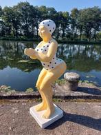 Beeld, large garden statue 110 cm high lady in bathing suit