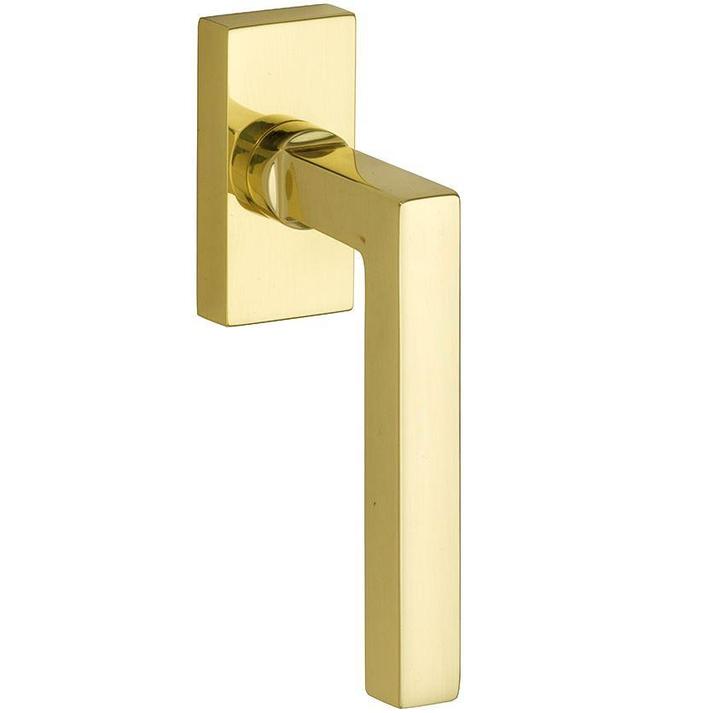 Draaikiepgarnituur Kare/Bauhaus messing gelakt, Doe-het-zelf en Bouw, Hang- en Sluitwerk, Klink of Kruk, Nieuw, Overige materialen