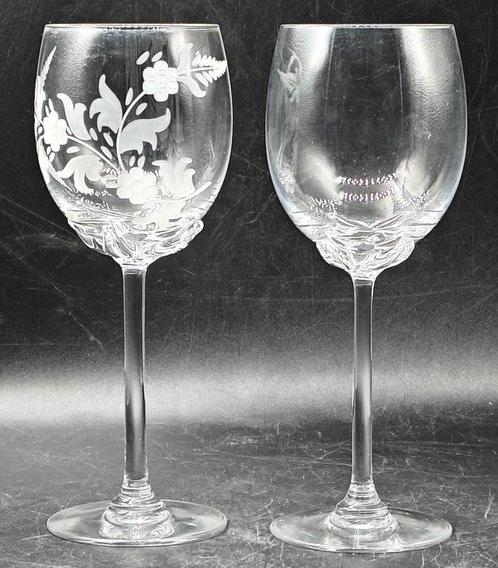 Val Saint Lambert - René Delvenne - Wijnglas (16) - Petunia, Antiek en Kunst, Antiek | Meubels | Tafels