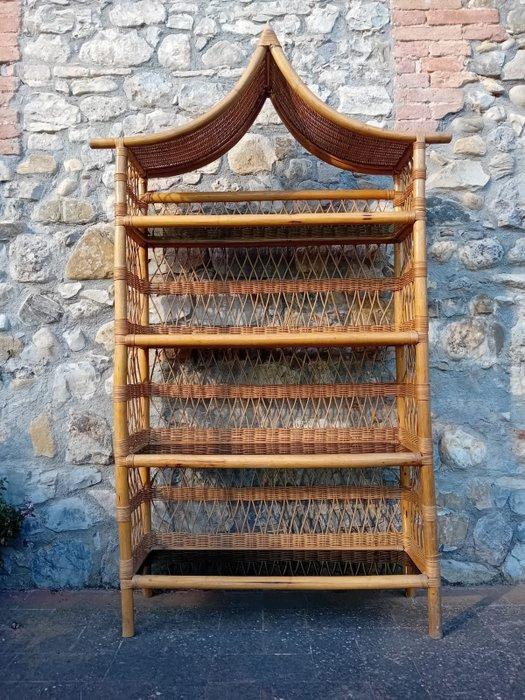 Étagère - Bamboe, Glas, Antiek en Kunst, Curiosa en Brocante