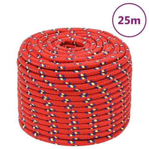 vidaXL Boottouw 14 mm 25 m polypropyleen rood, Doe-het-zelf en Bouw, IJzerwaren en Bevestigingsmiddelen, Nieuw, Verzenden