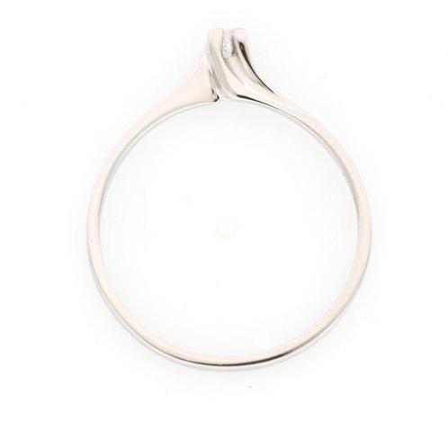 Zonder Minimumprijs - Ring - 18 karaat Witgoud - 0.05ct. tw., Handtassen en Accessoires, Ringen
