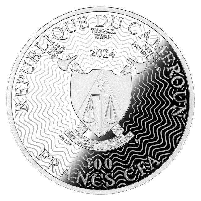 Cameroun. 500 Francs 2024 17.5g 500 CFA Francs Cameroon, Postzegels en Munten, Edelmetalen en Baren