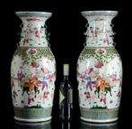 Een spiegelpaar van monumentale Chinese famille rose, Antiek en Kunst