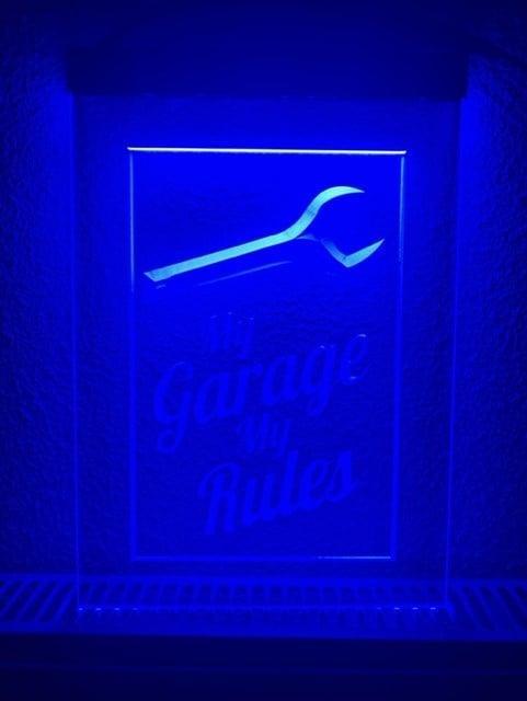 My garage my rules neon bord lamp LED verlichting reclame li, Maison & Meubles, Lampes | Autre, Envoi
