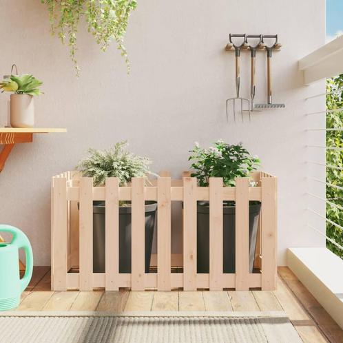 vidaXL Plantenbak verhoogd met hekontwerp 100x50x50 cm, Tuin en Terras, Bloempotten, Nieuw, Verzenden