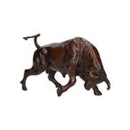 Beeldje - Raging bull - Brons, Antiek en Kunst