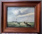 Dutch school (XIX-XX) - Scheepsredding op ruwe zee, Antiek en Kunst, Kunst | Schilderijen | Klassiek