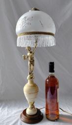 Lamp - Kristal, Messing, Albast, Hout