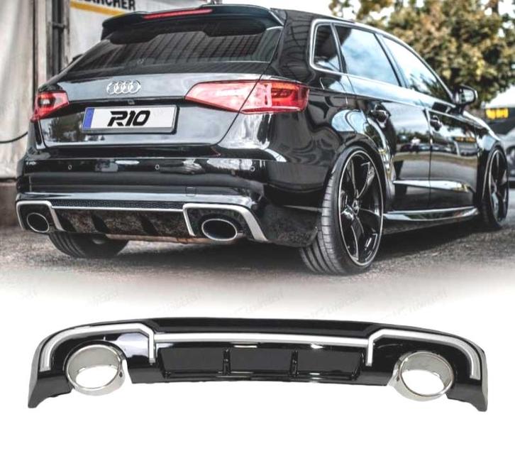 DIFFUSEUR AUDI A3 SPORTBACK 16- LOOK RS3 + EMBOUTS D´ÉCHAPPE, Autos : Pièces & Accessoires, Carrosserie & Tôlerie, Envoi