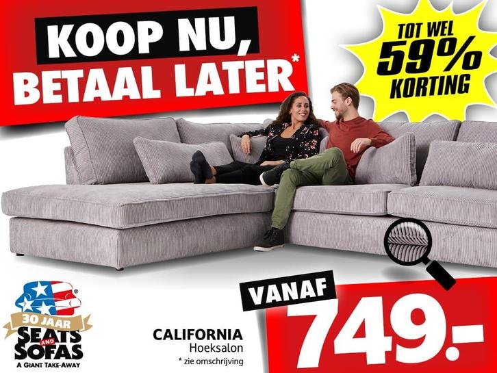 California Hoeksalon vanaf €749.-, Maison & Meubles, Canapés | Salons