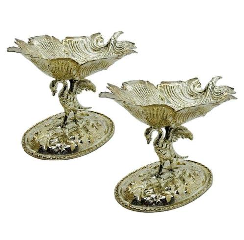 Tafelmiddenstuk (2) - Aves Modernistas - Verzilverd messing, Antiek en Kunst, Curiosa en Brocante