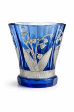 Vase - Vase de style Jugendstil autrichien-tchèque cobalt