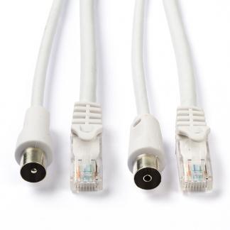 Netwerk en coax kabel | Nedis | Met Connectoren | 3 m, Informatique & Logiciels, Pc & Câble réseau, Envoi