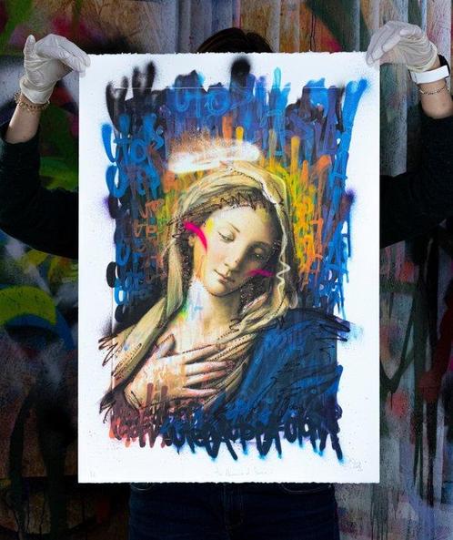 Utopia - The Madonna at Prayer- a.p, Antiek en Kunst, Kunst | Schilderijen | Modern