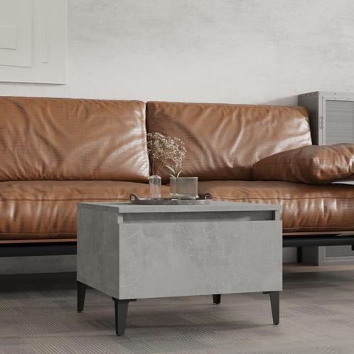 vidaXL Bijzettafel 50x46x35 cm bewerkt hout betongrijs, Huis en Inrichting, Tafels | Bijzettafels, Nieuw, Verzenden