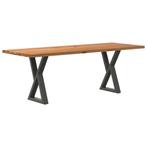 vidaXL Eettafel rechthoekig 220x80x74 cm massief eikenhout, Huis en Inrichting, Tafels | Eettafels, Verzenden, Nieuw