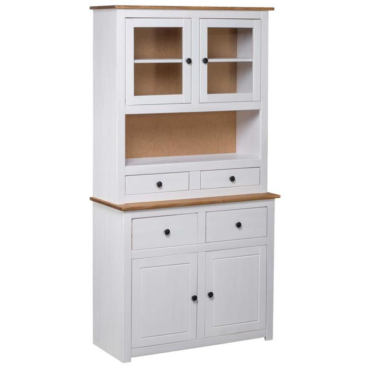 vidaXL Hoge kast Panama Range 93x40,5x180 cm massief, Huis en Inrichting, Kasten | Overige, Nieuw, Verzenden