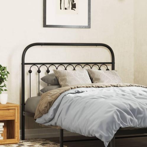 vidaXL Hoofdbord 107 cm metaal zwart, Huis en Inrichting, Slaapkamer | Bedden, Nieuw, Verzenden