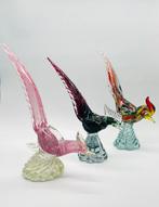 sculptuur, Trio d’oiseaux stylisés en verre de Murano - 32, Antiek en Kunst