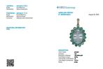 Hanger - 14 karaat Geel goud - 7.07ct. tw. Aquamarijn -