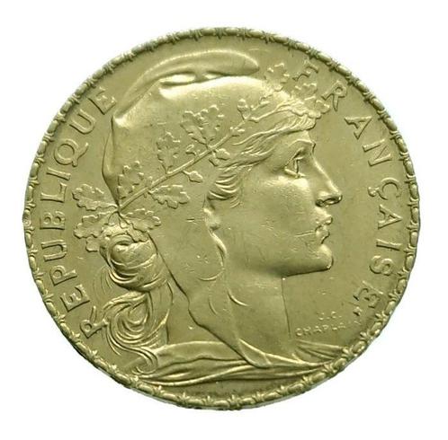 Frankrijk. 20 Francs 1912 Marianne, Postzegels en Munten, Edelmetalen en Baren