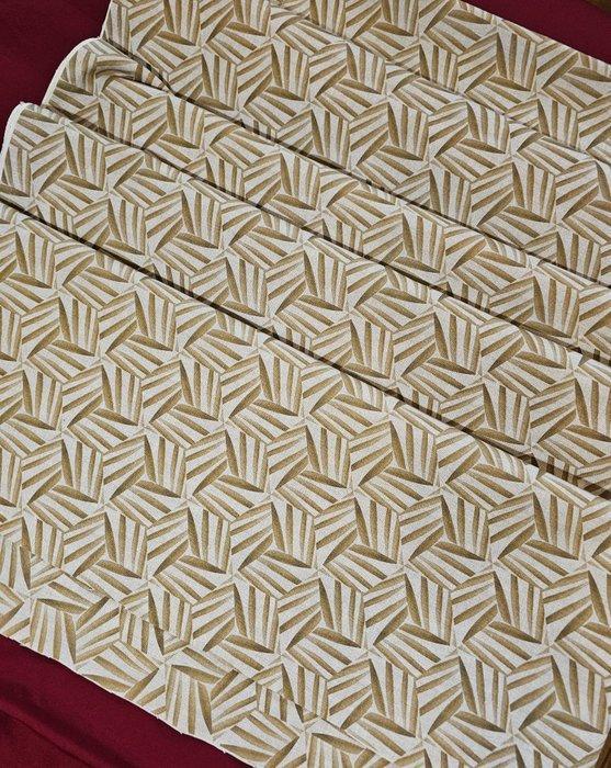 Glamour geometrisch goudkleurig stof - Art Deco - Goud -, Antiek en Kunst, Antiek | Tapijten, Tafelkleden en Textiel